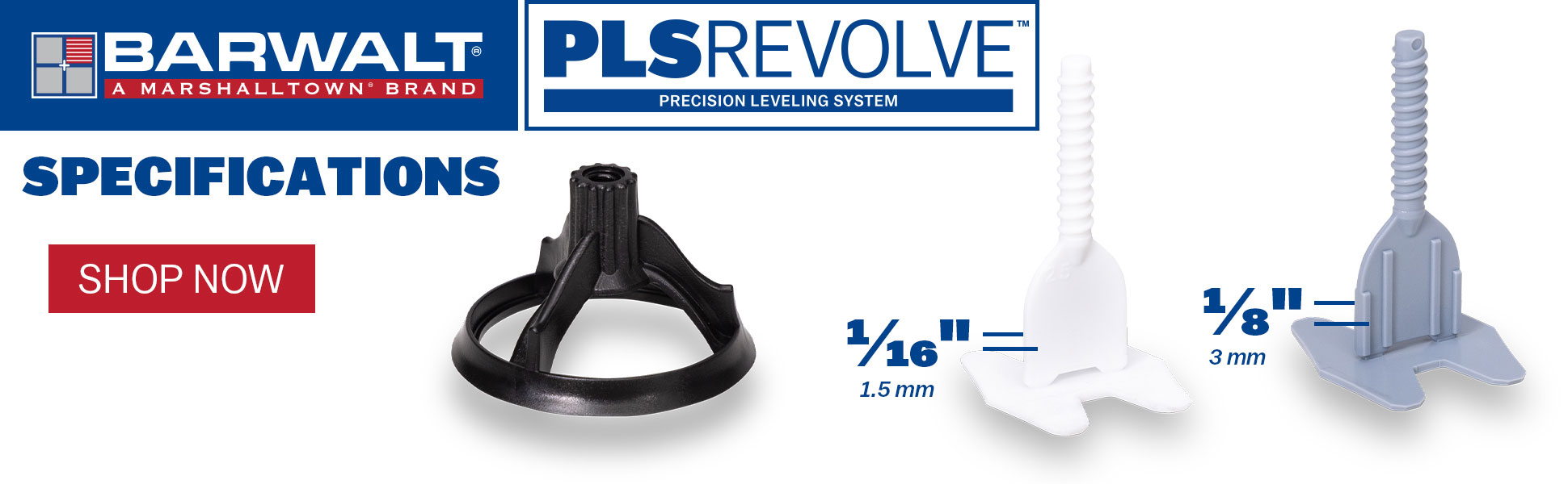 BARWALT PLS Revolve Tile Leveling System specifications